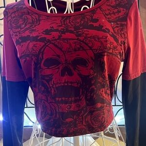 Edgy Bold Graphic Crop Top